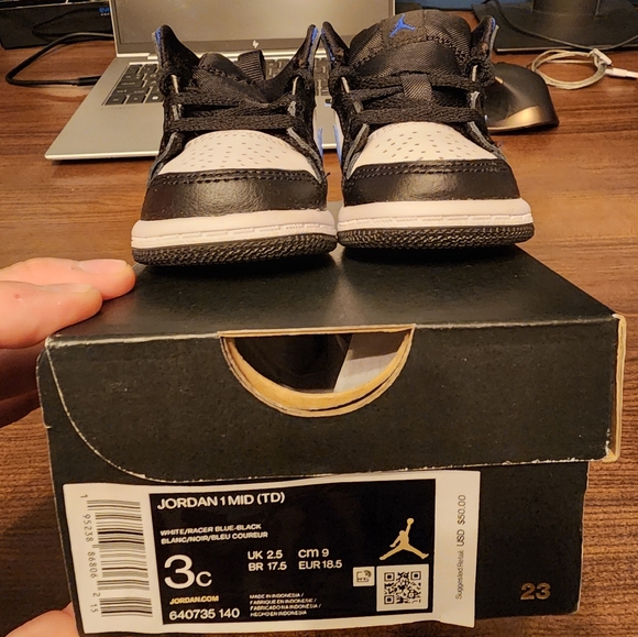 Jordan 1 Mid Racer Blue/black - Picture 4 of 4